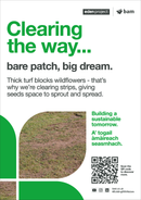 Turf scarification - Eden Project signage - A3 - Foamex