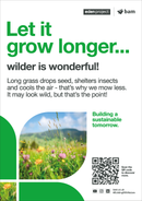 Reduced mowing - Eden Project signage - A3 - Foamex
