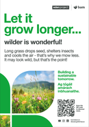 Reduced mowing - Eden Project signage - A3 - Foamex