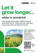 Reduced mowing - Eden Project signage - A3 - Foamex