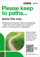 Keep to paths - Eden Project signage - A3 - Foamex