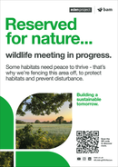 Exclusion zone - Eden Project signage - A3 - Foamex