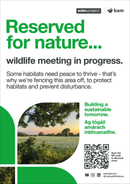 Exclusion zone - Eden Project signage - A3 - Foamex