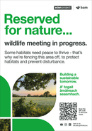 Exclusion zone - Eden Project signage - A3 - Foamex
