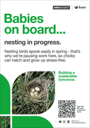 Nesting Bird area - Eden Project signage - A3 - Foamex