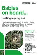 Nesting Bird area - Eden Project signage - A3 - Foamex