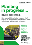 New planting - Eden Project signage - A3 - Foamex