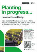 New planting - Eden Project signage - A3 - Foamex