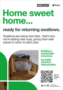 Swallow nest cup  - Eden Project signage - A3 - Foamex