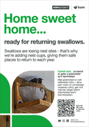 Swallow nest cup  - Eden Project signage - A3 - Foamex