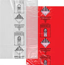 Asbestos Sacks pack of 100 Red 24x36"