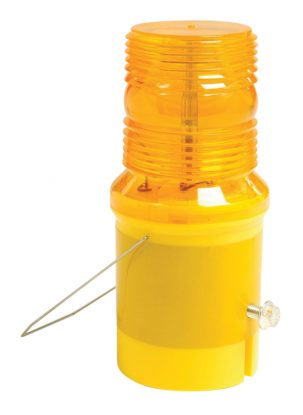 Single Battery Flashing Lamp Yellow