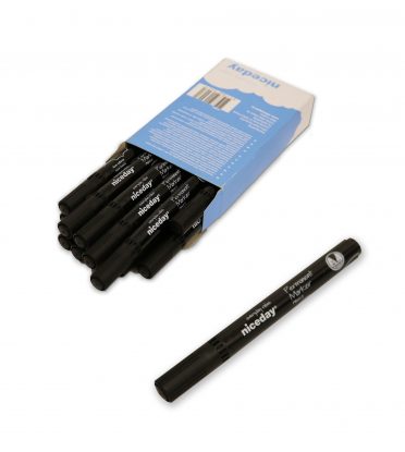 Permanent Marker Pens Black Pk 12