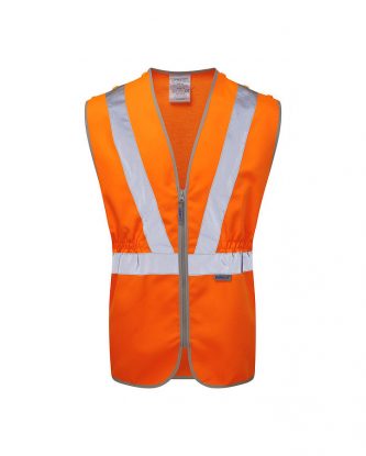 Pulsar PolyCotton, Zip Front Tear Apart Waistcoat - Orange