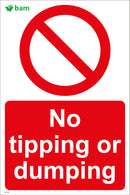 No tipping or dumping