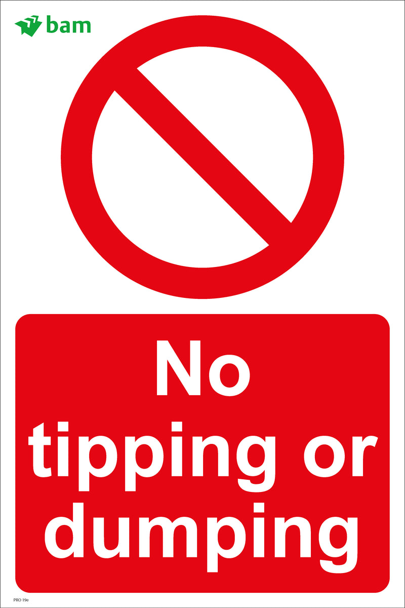 No tipping or dumping