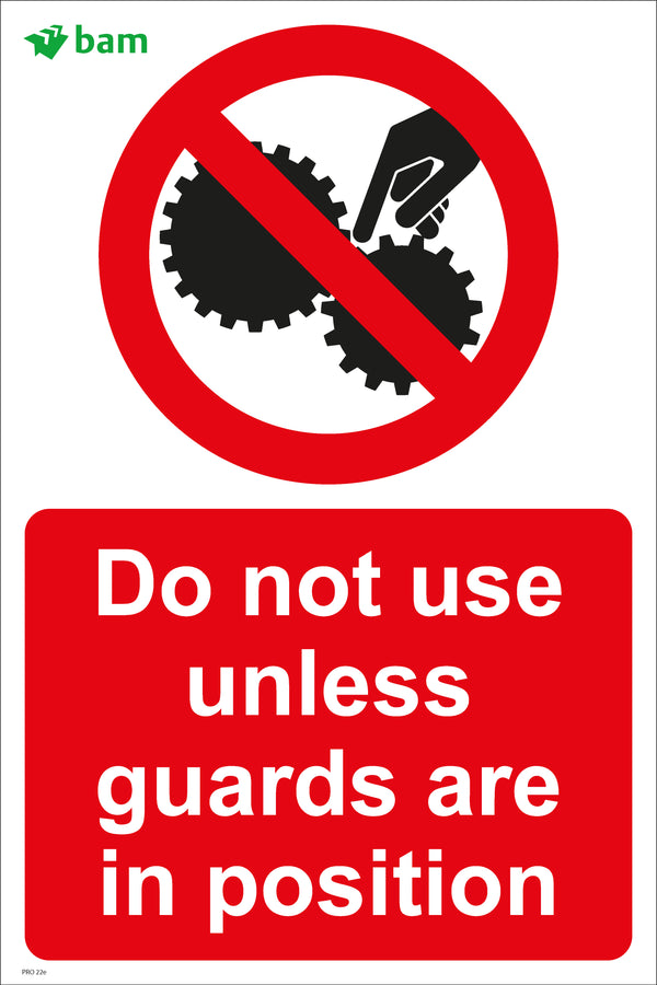 Do not use unless guards are in position