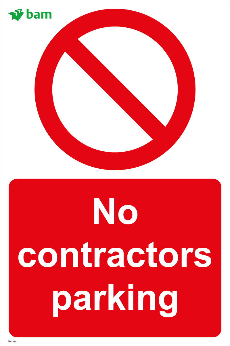 No contractors parking