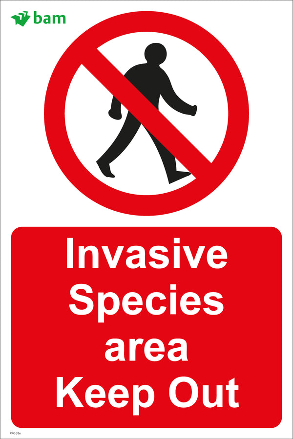 Invasive Species area Keep Out