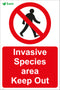 Invasive Species area Keep Out