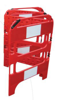 3-Gate Manhole Barrier System Red