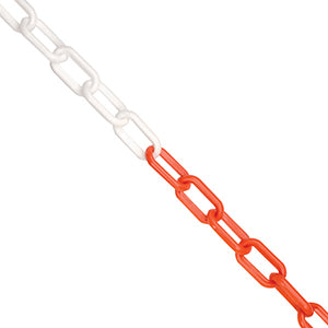 Plastic Chain Red/White 25mx 6mm