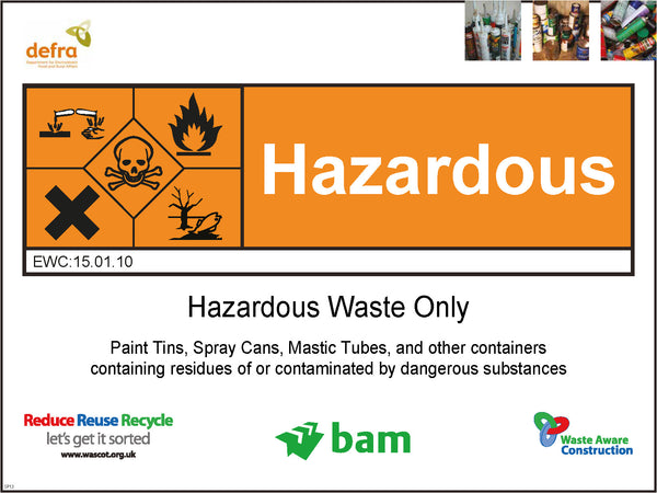 Waste Sign Hazardous 600x450 Correx