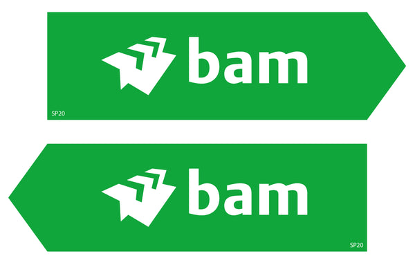 Double sided arrows Sign 400x100 Correx