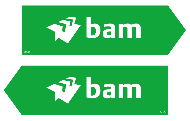 Double sided arrows Sign 400x100 Correx