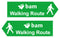 Walking route arrows Sign 400x100 Correx