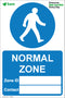 Normal Zone Sign 400 x 600mm Correx