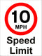 10mph Speed Limit 400mm x 600mm Correx
