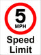 5mph Speed Limit 400mm x 600mm Correx