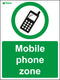 Mobile phone zone Sign 450x600 Correx