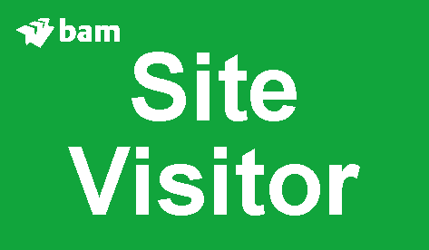 Site Visitor 60mm x 35mm Self adhesive
