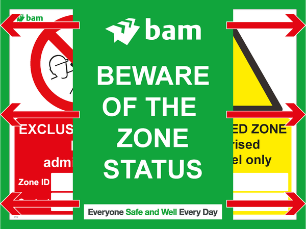 Adjustable Zones Sign 1050mm x 750mm
