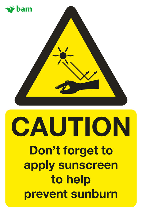 Apply sunscreen 400 x 600mm Correx