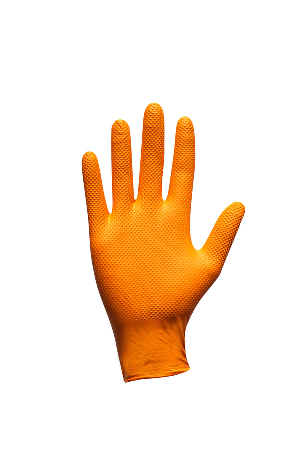 X-Dura grip orange nitrile disposable glove 8.6g