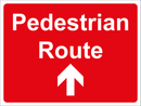 Temporary Sign - Pedestrian Route Forward Arrow