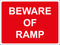 Temporary Sign - BEWARE OF RAMP