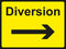 Temporary Sign - Diversion RH Arrow