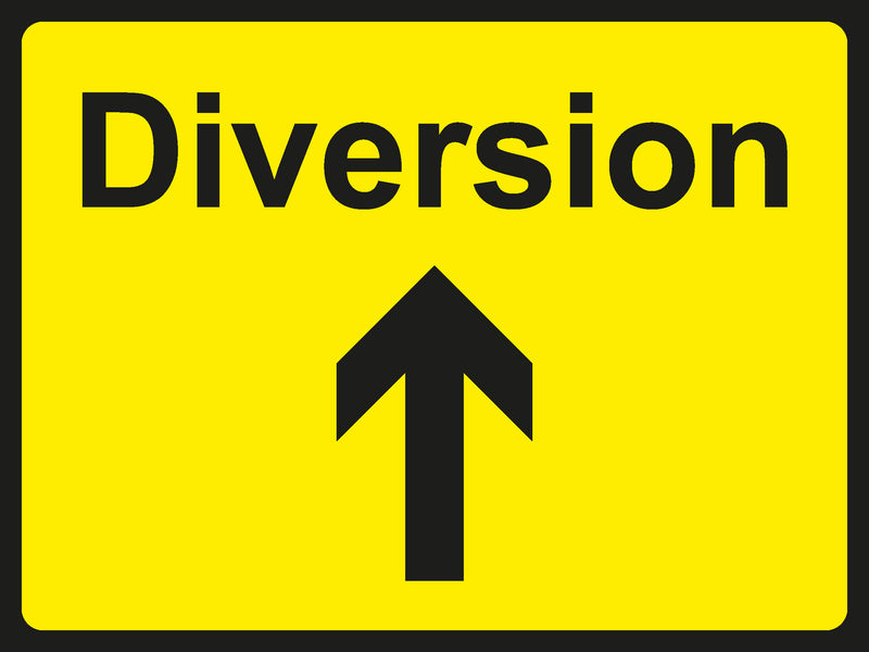 Temporary Sign - Diversion RH Up