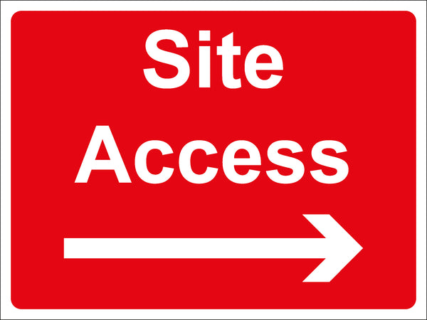 Temporary Sign - Site Access Right Arrow