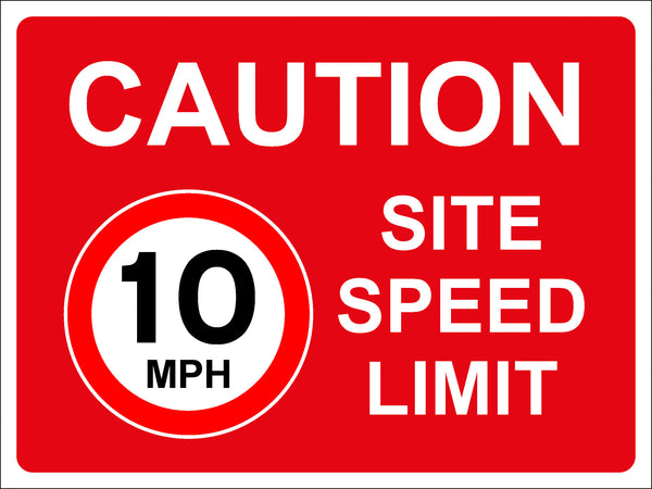 Temporary Sign - SITE SPEED LIMIT 10mph