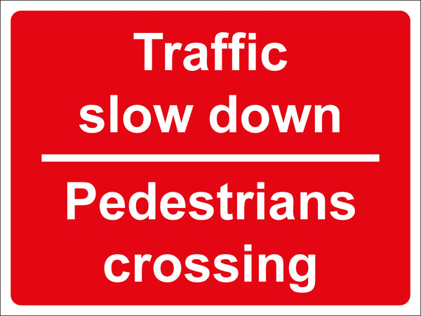 Temporary Sign - Traffic slow down