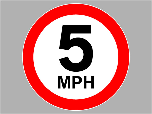 Temporary Sign - Speed Limit 5mph