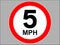 Temporary Sign - Speed Limit 5mph