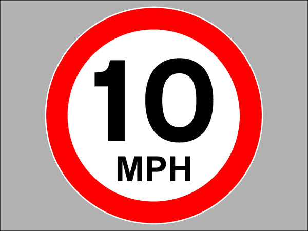 Temporary Sign - Speed Limit 10mph