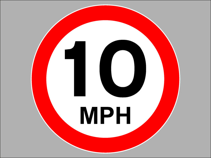 Temporary Sign - Speed Limit 10mph