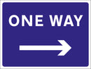 Temporary Sign - ONE WAY right arrow
